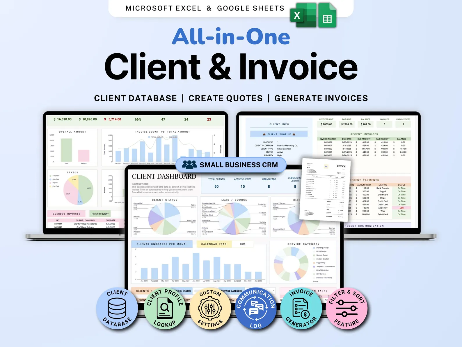 All-in-One Client & Invoice